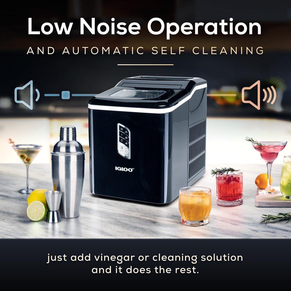 Portable Ice Maker with Scoop and LED Control Panel Y487285