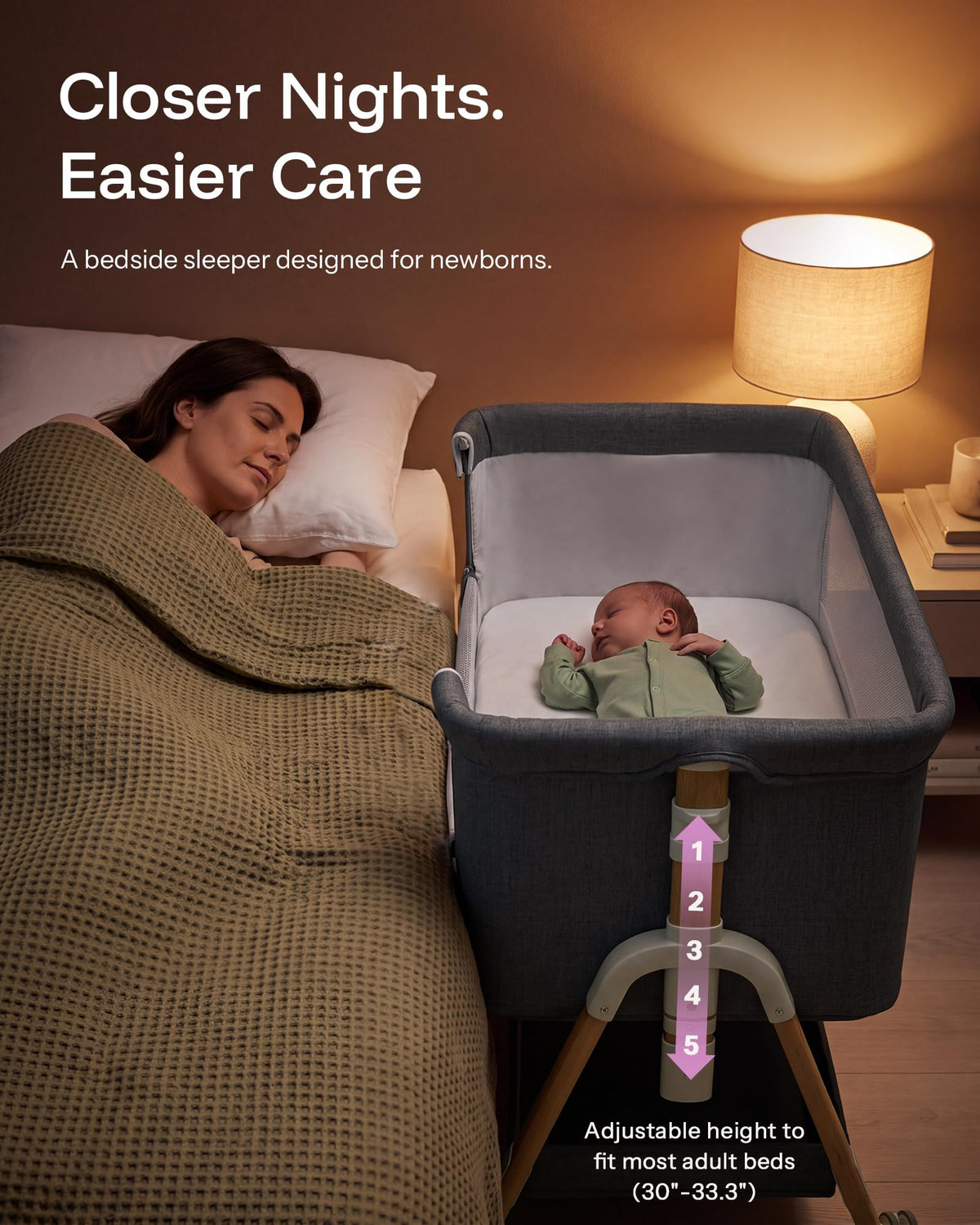 3 in 1 Baby Bassinet with Mattress L5853