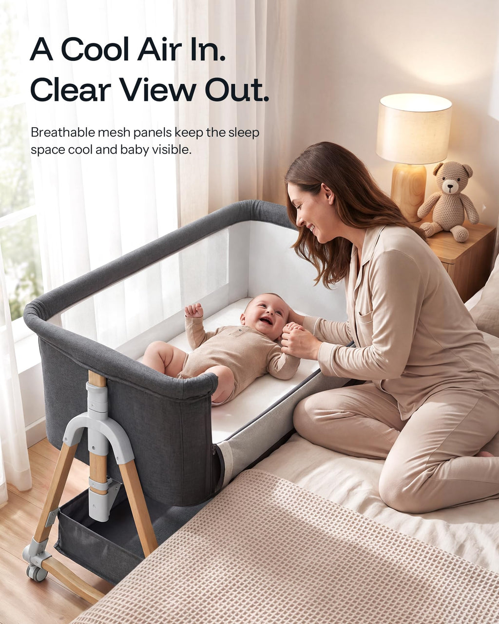 3 in 1 Baby Bassinet with Mattress L5853