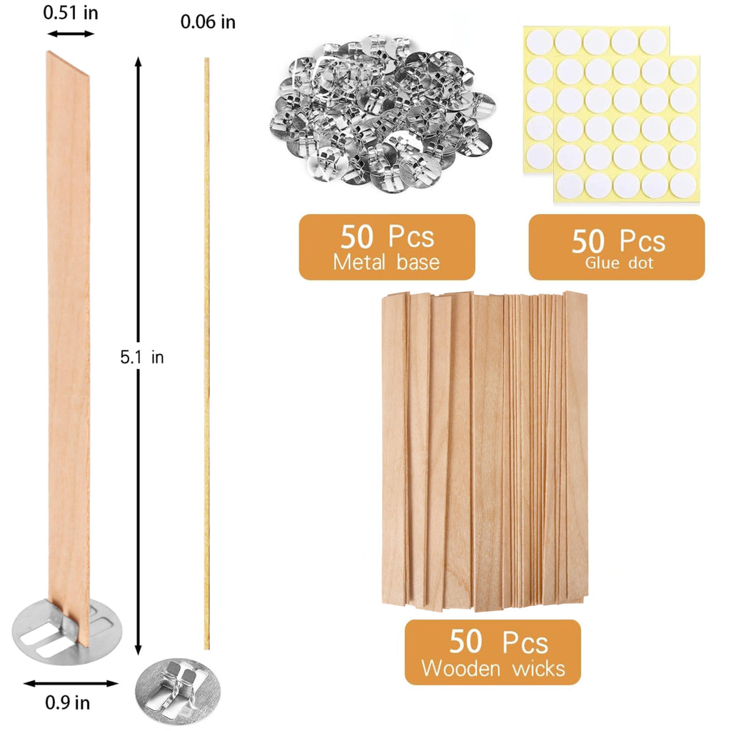 150 Pcs Thickned Wooden Candle Wicks G28121