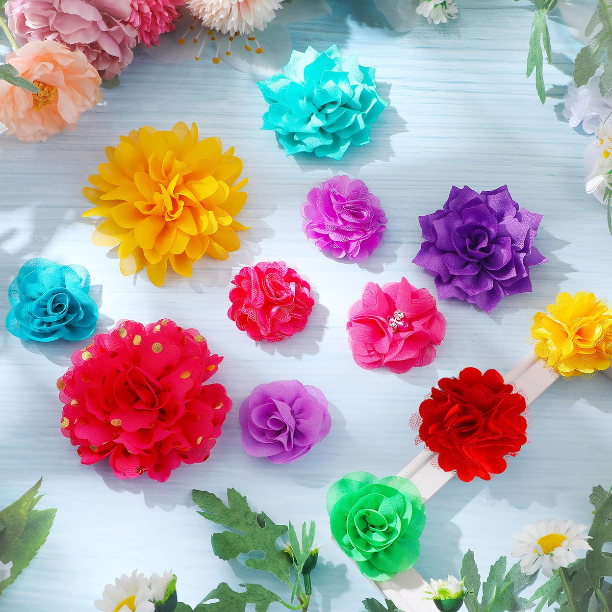 120 Pcs Multicolor Dog Collar Bows R184