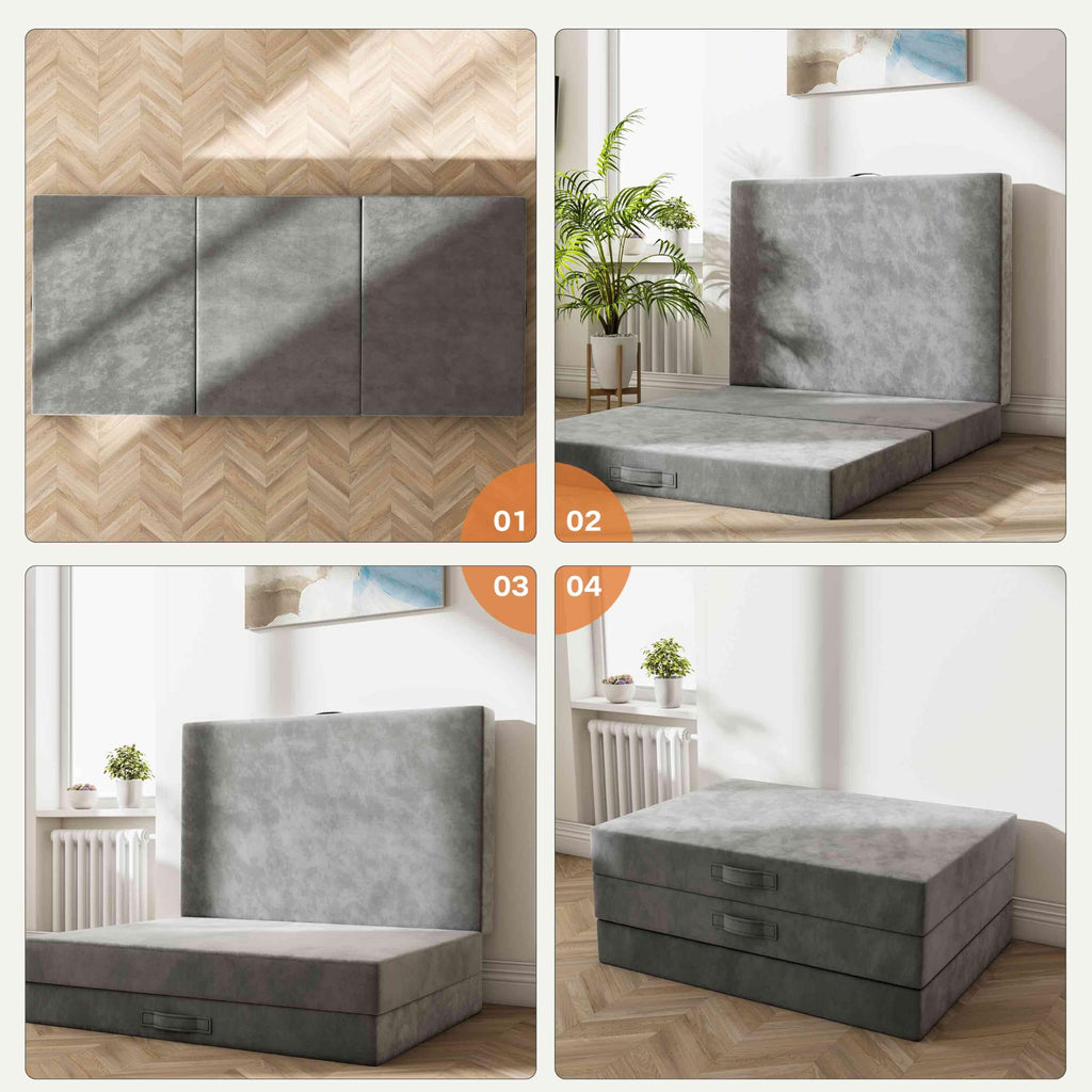 4 Inch Single Tri-Fold Mattress Topper R133599