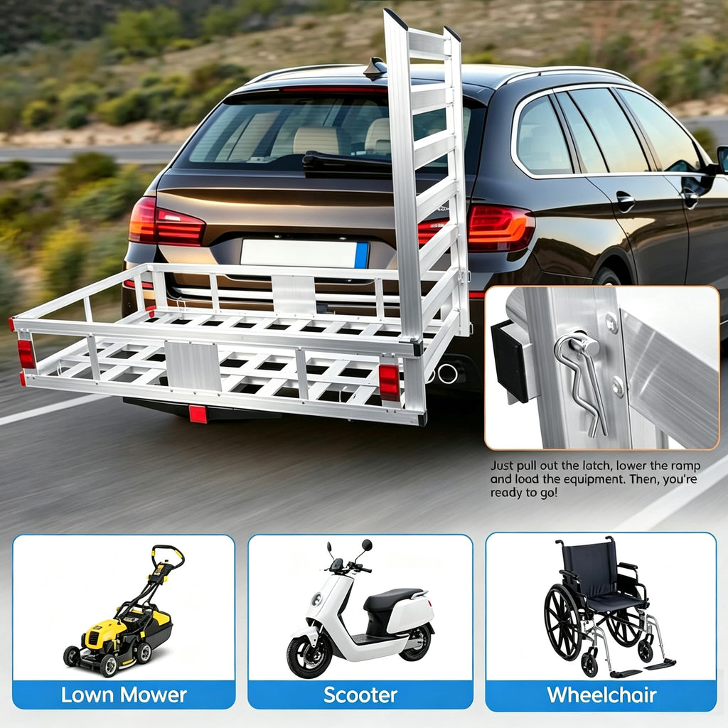 Wheelchair Scooter Carrier with Ramp, 500 lbs Capacity R254743