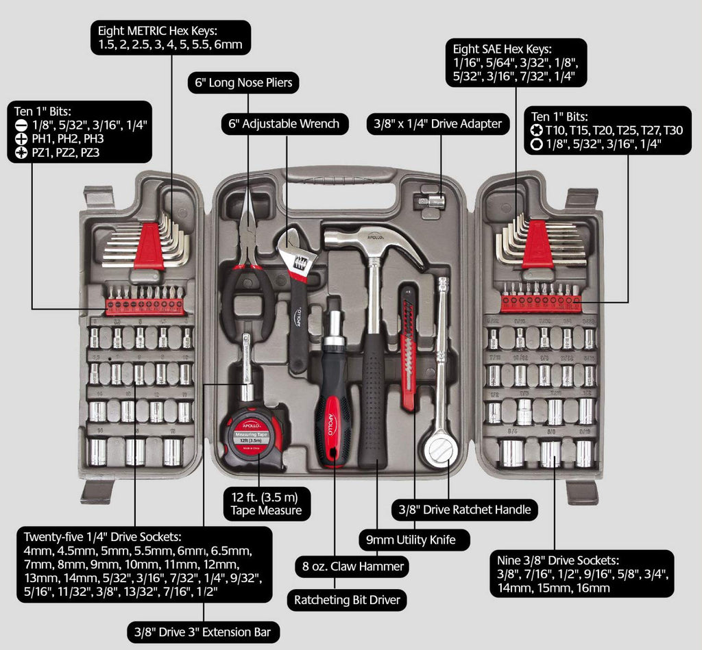 79 Piece SAE and Metric Tool Set D390