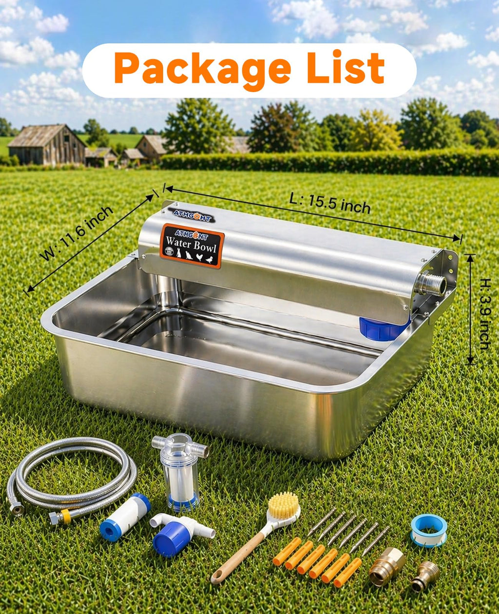 Automatic Chicken Waterer 304 Stainless Steel O1220