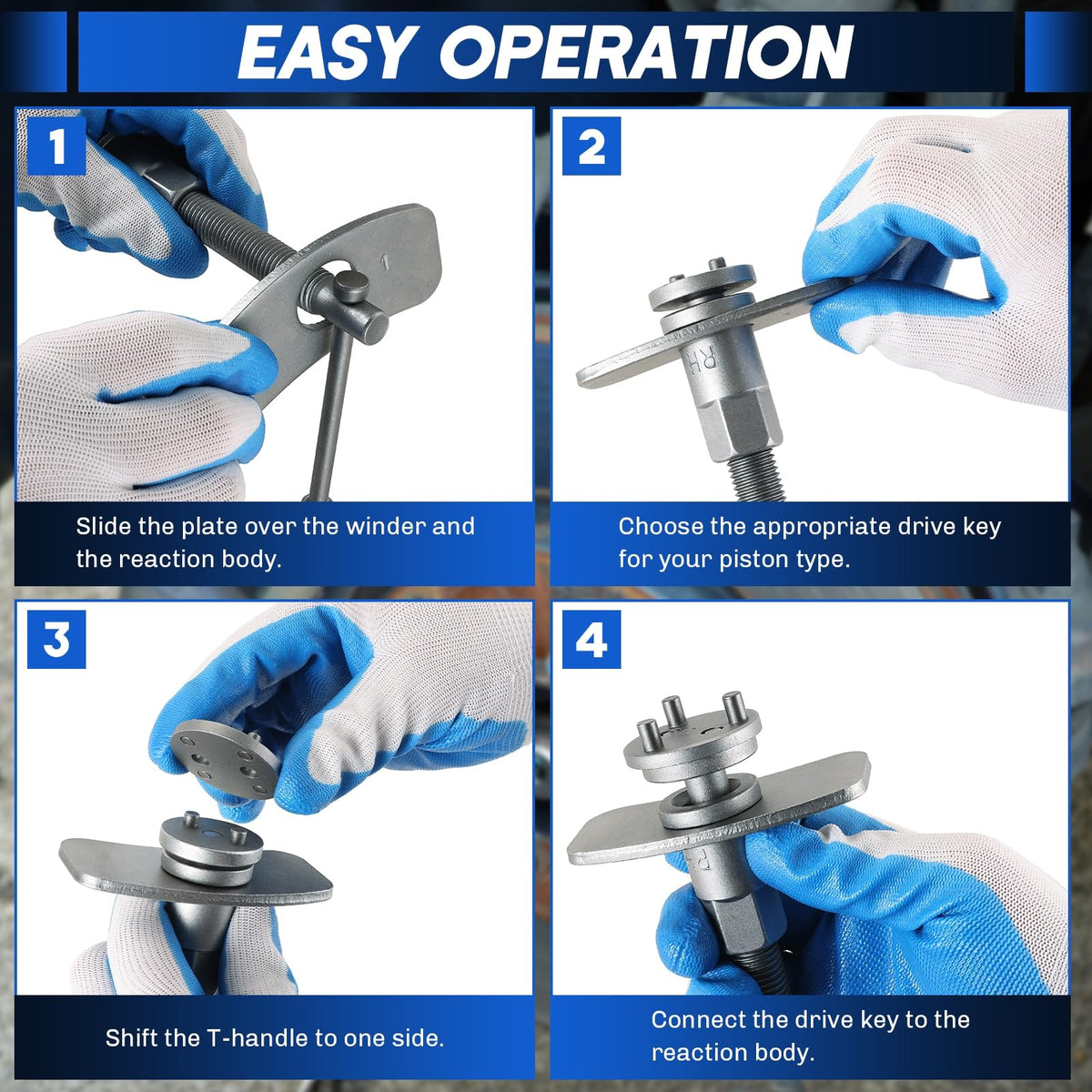 Heavy-Duty Disc Brake Caliper Tool & Drum Brake Tool I782