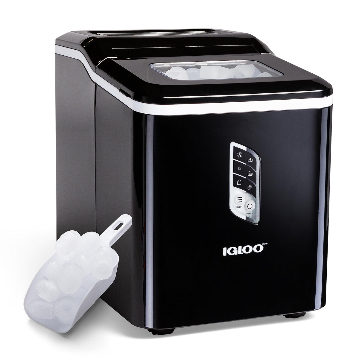 Portable Ice Maker with Scoop and LED Control Panel Y487285