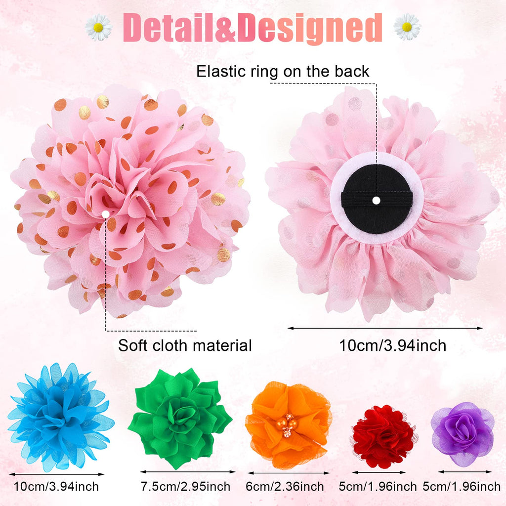 120 Pcs Multicolor Dog Collar Bows R184
