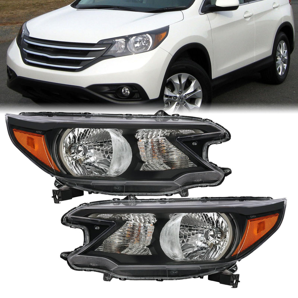 Black Halogen Headlights Assembly X24513