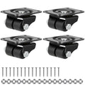 1 Inch Set of 4 Heavy Duty Swivel Caster Wheels Black T934424