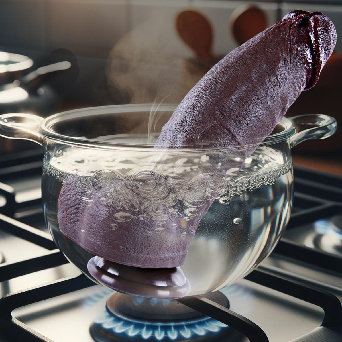10 Inch Realistic Black Silicone Dildo with Suction Cup V90042