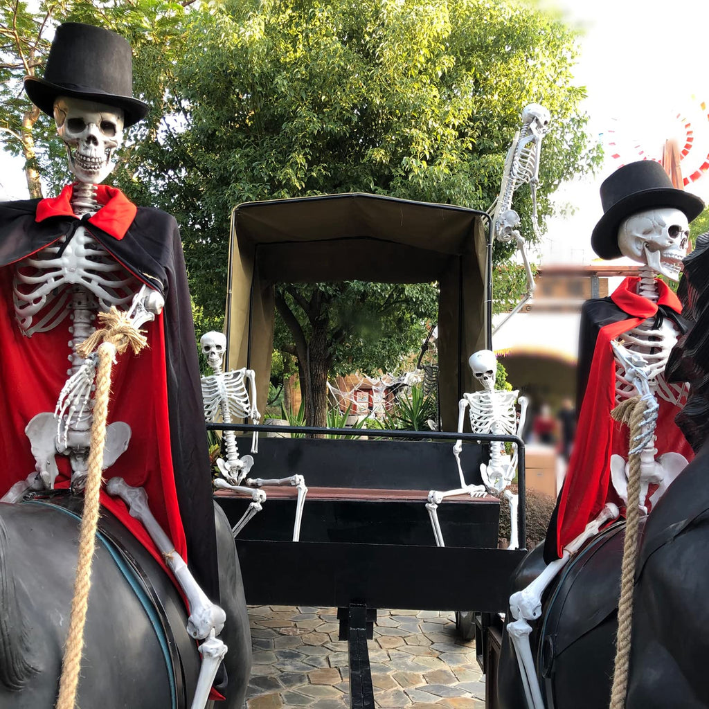 2Packs 5.4ft Life Size Full Body Skeletons with Movable Joints M35470