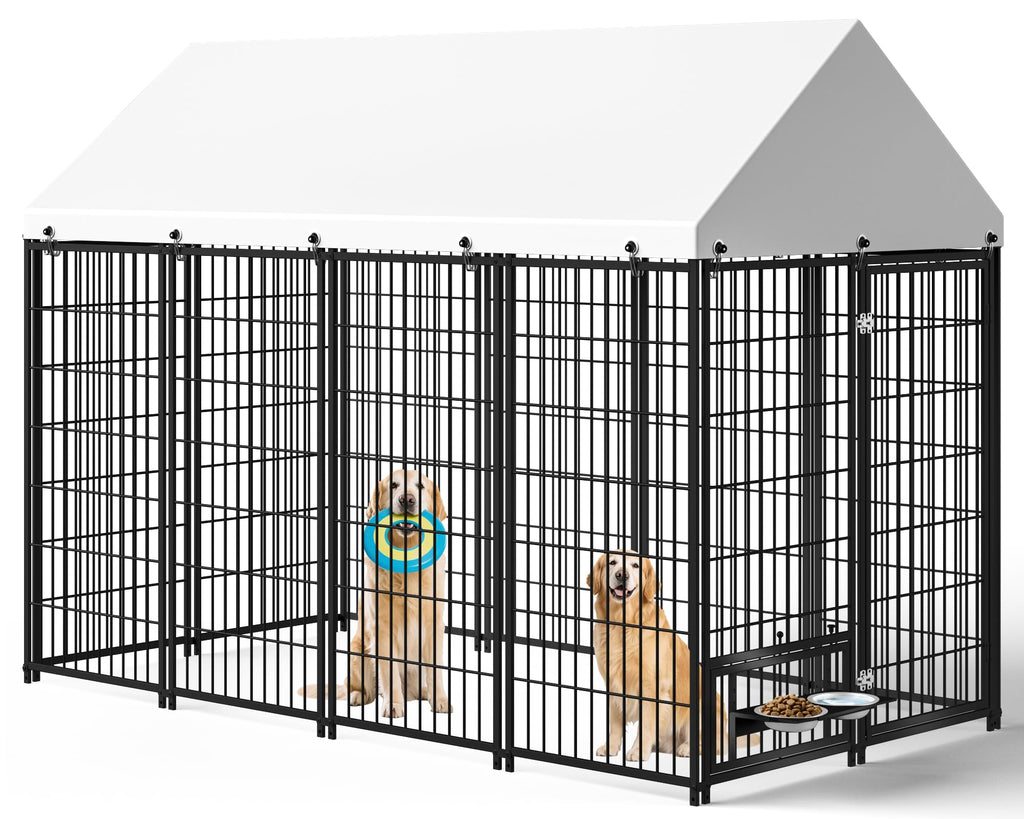 7.9 x 4.1 x 5.9 ft Outdoor Dog Kennel with Waterproof Roof K266