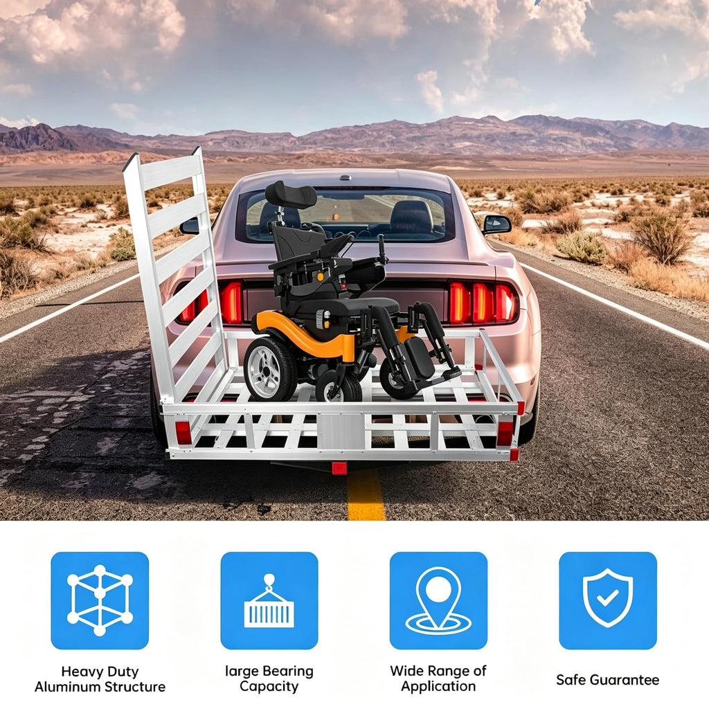 Wheelchair Scooter Carrier with Ramp, 500 lbs Capacity R254743