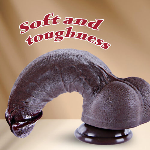 10 Inch Realistic Black Silicone Dildo with Suction Cup V90042