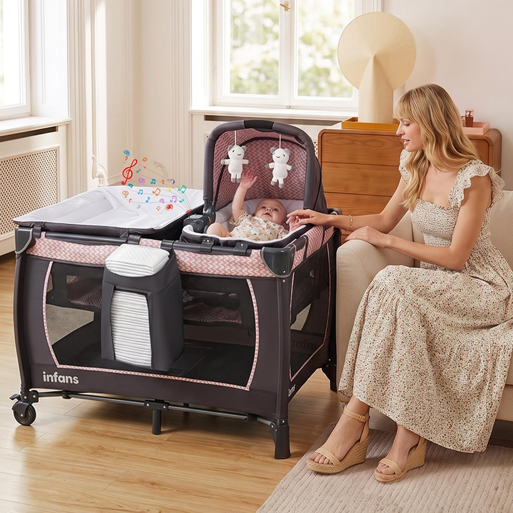 5 in 1 Pack and Play with Bassinet D9631