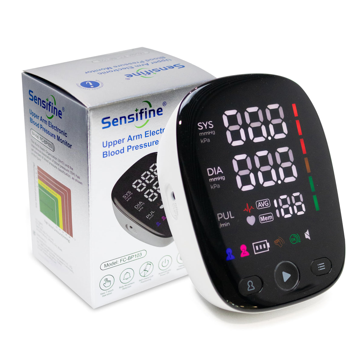 Upper Arm Blood Pressure Monitor with Adjustable Large Cuff F43336