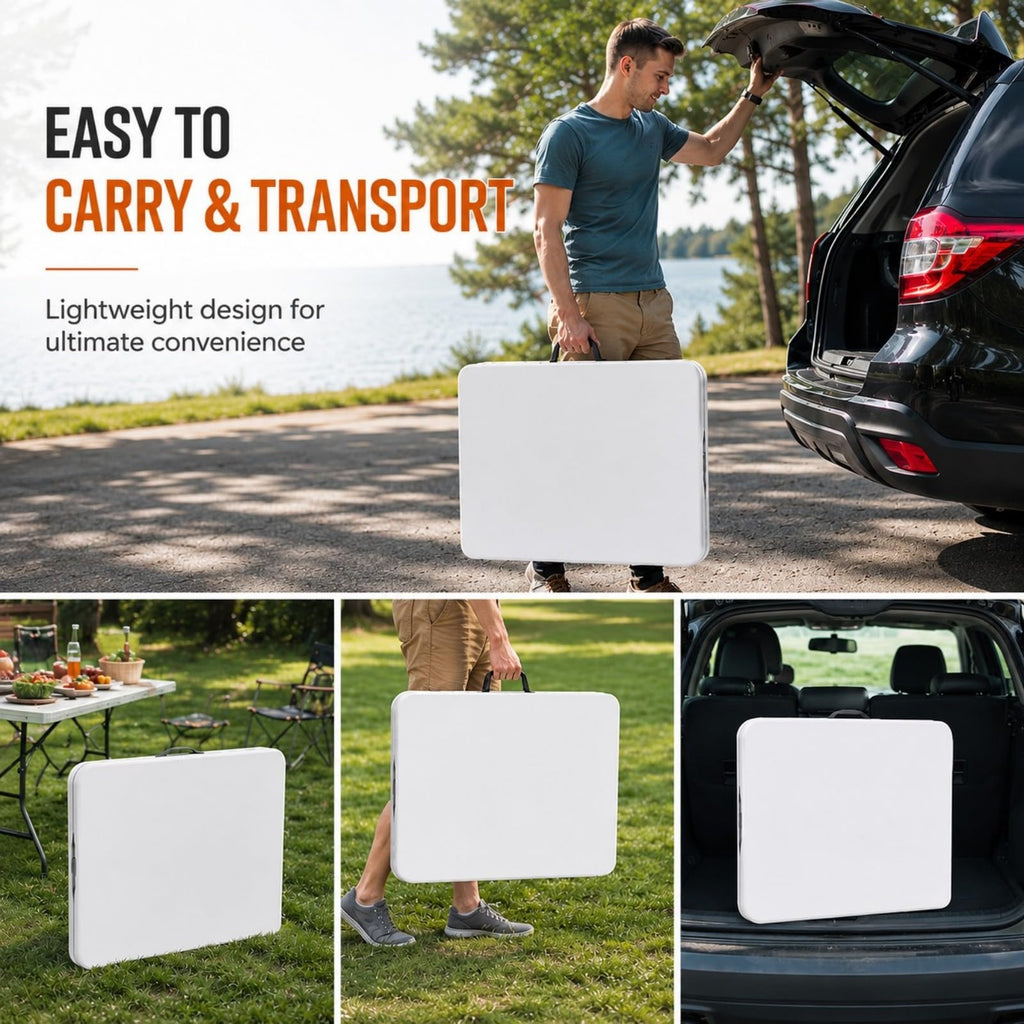 6FT Folding Table White Q5486