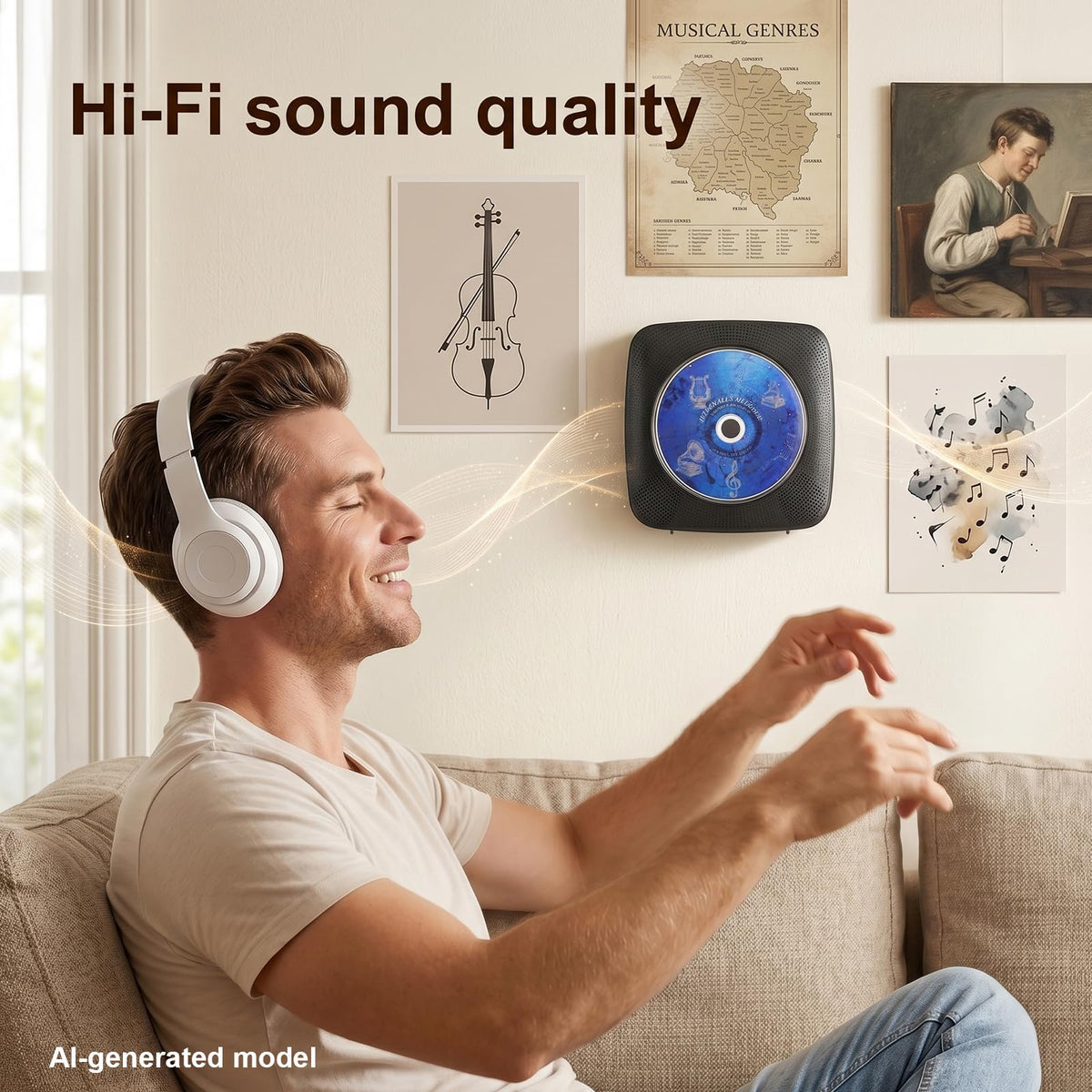 Portable Bluetooth CD Player V26756