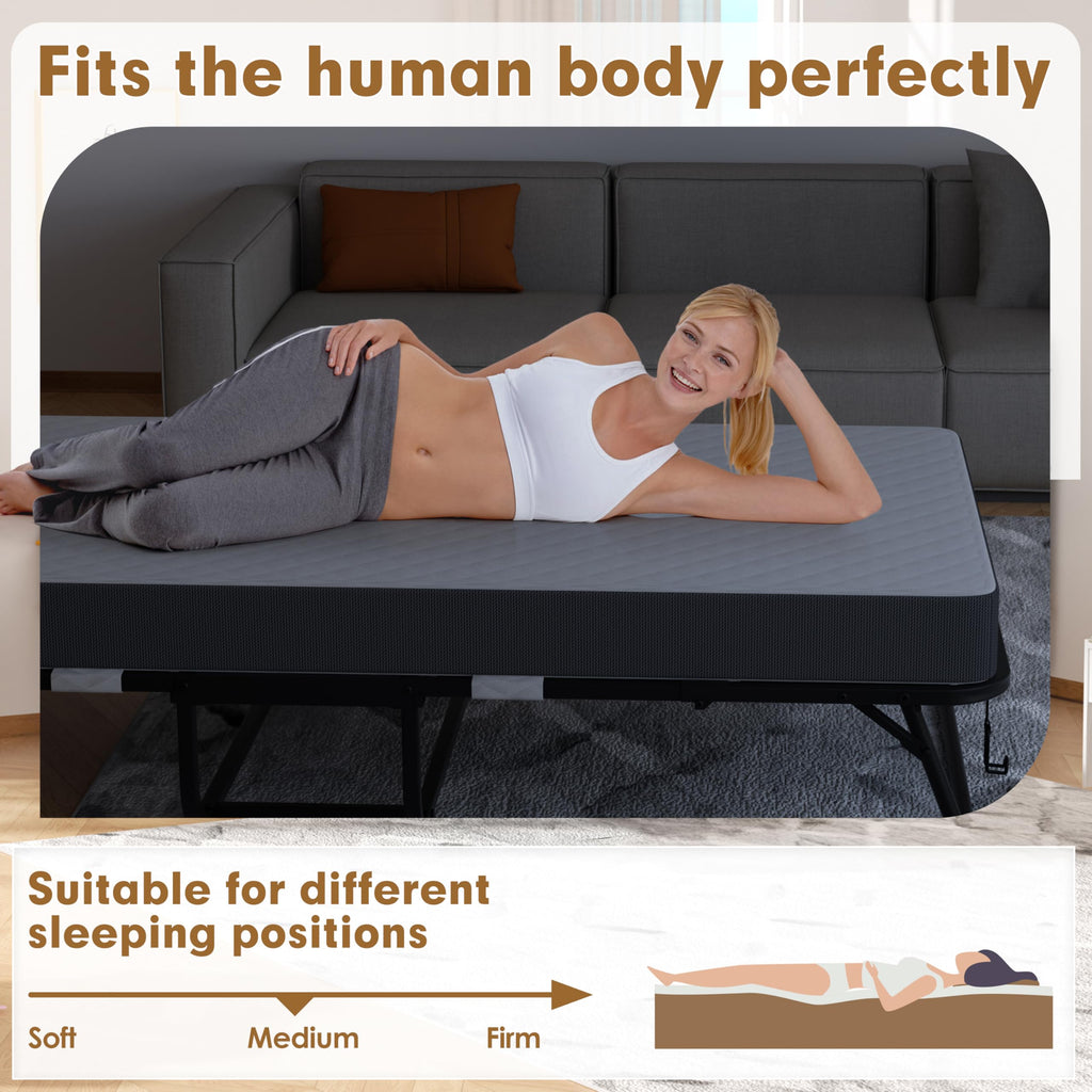 75" x 31" Folding Bed with 5" Memory Foam Mattress A30905