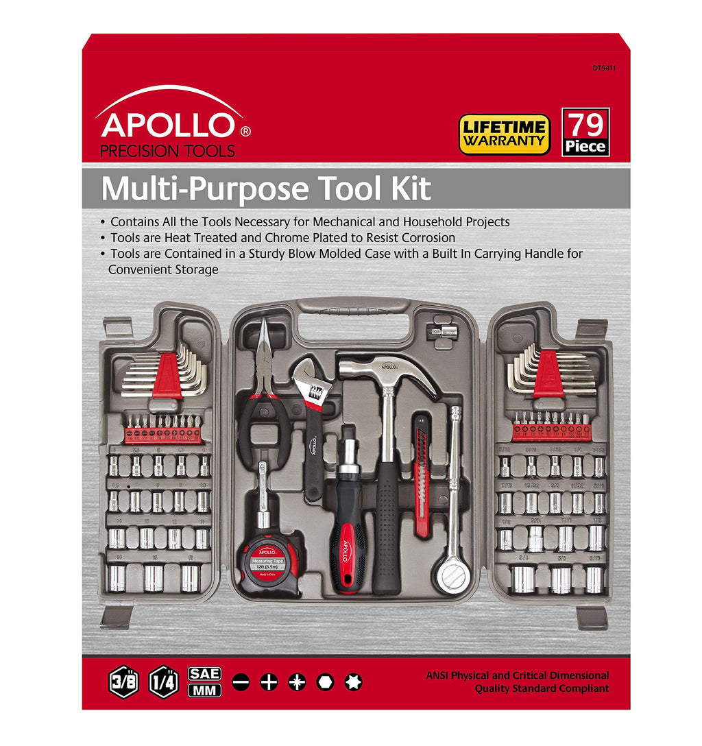 79 Piece SAE and Metric Tool Set D390