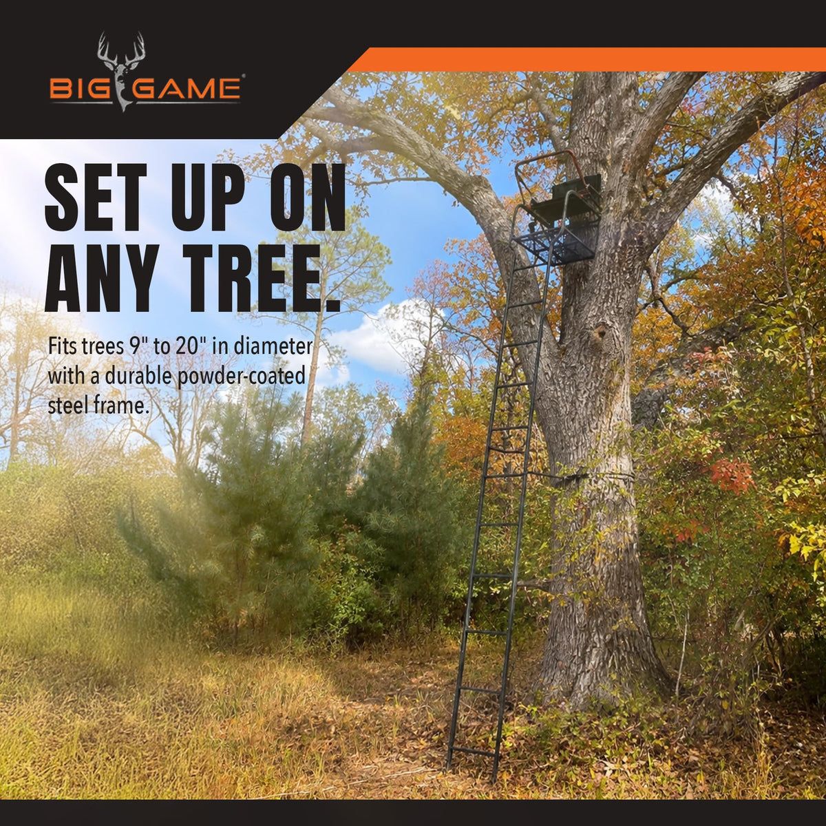 Ladder Treestand with Flip Back Seat E570