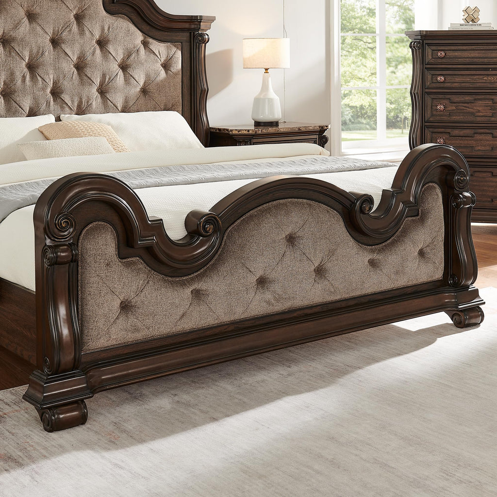 86" Eastern King Platform Wood Bed Frame J612884
