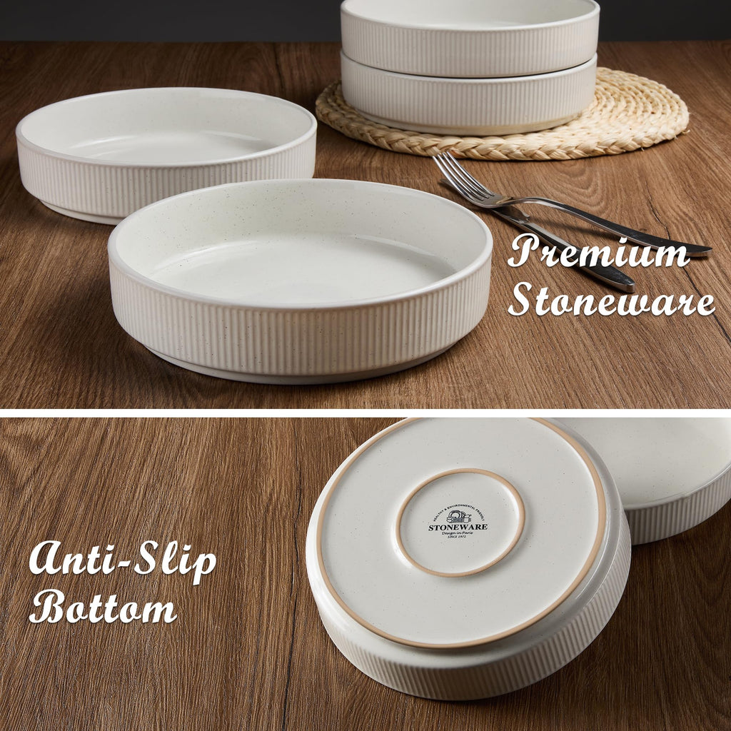 12-Piece Stoneware Plates and Bowls Set Q9522