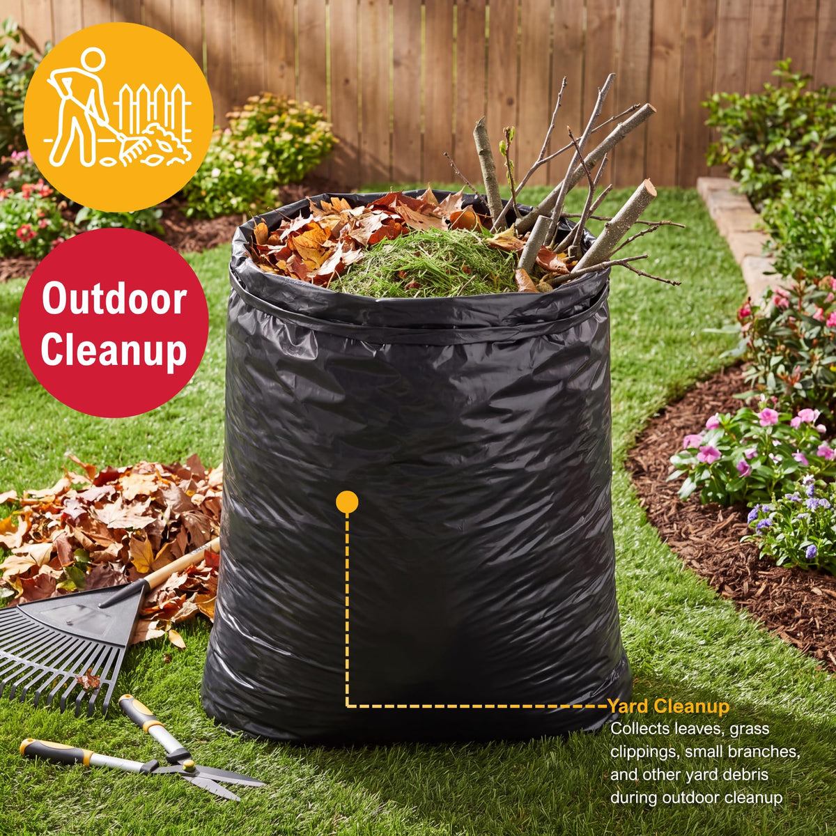 42 Gallon 3 Mil Black Trash Bags 20 Count V1130